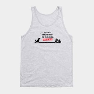 level 100 days of school unlocked, gift for boys Tank Top